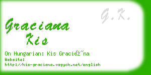 graciana kis business card